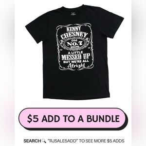 KENNY CHESNEY T Shirt Men’s Size L Jack Daniels Black